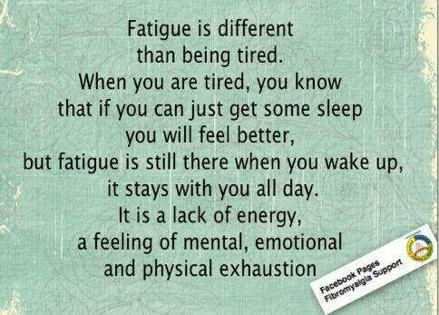 Fatigue Saying
